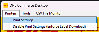 Print Settings Screenshot
